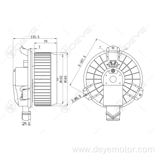 New design 12v dc blower motor for FORD